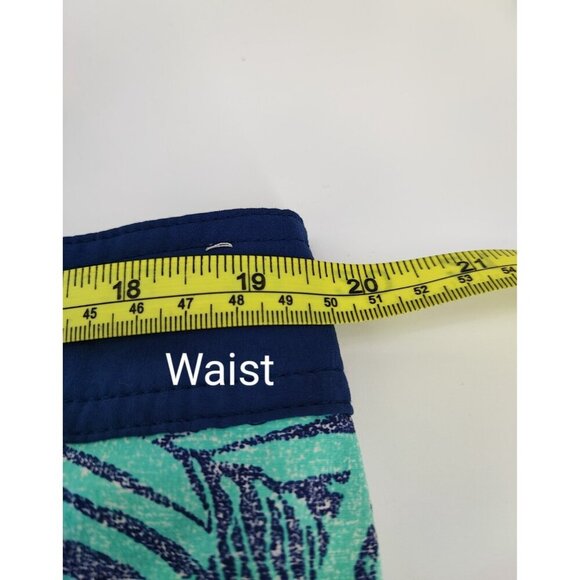 Patagonia Men's Blue Palms Print Unlined Swim Trunk Shorts Size 38 - Picture 9 of 11